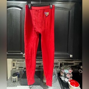 Vintage Men’s 80s/90s Winston Logo Red  Thermal Pants Sz Large long John USA
